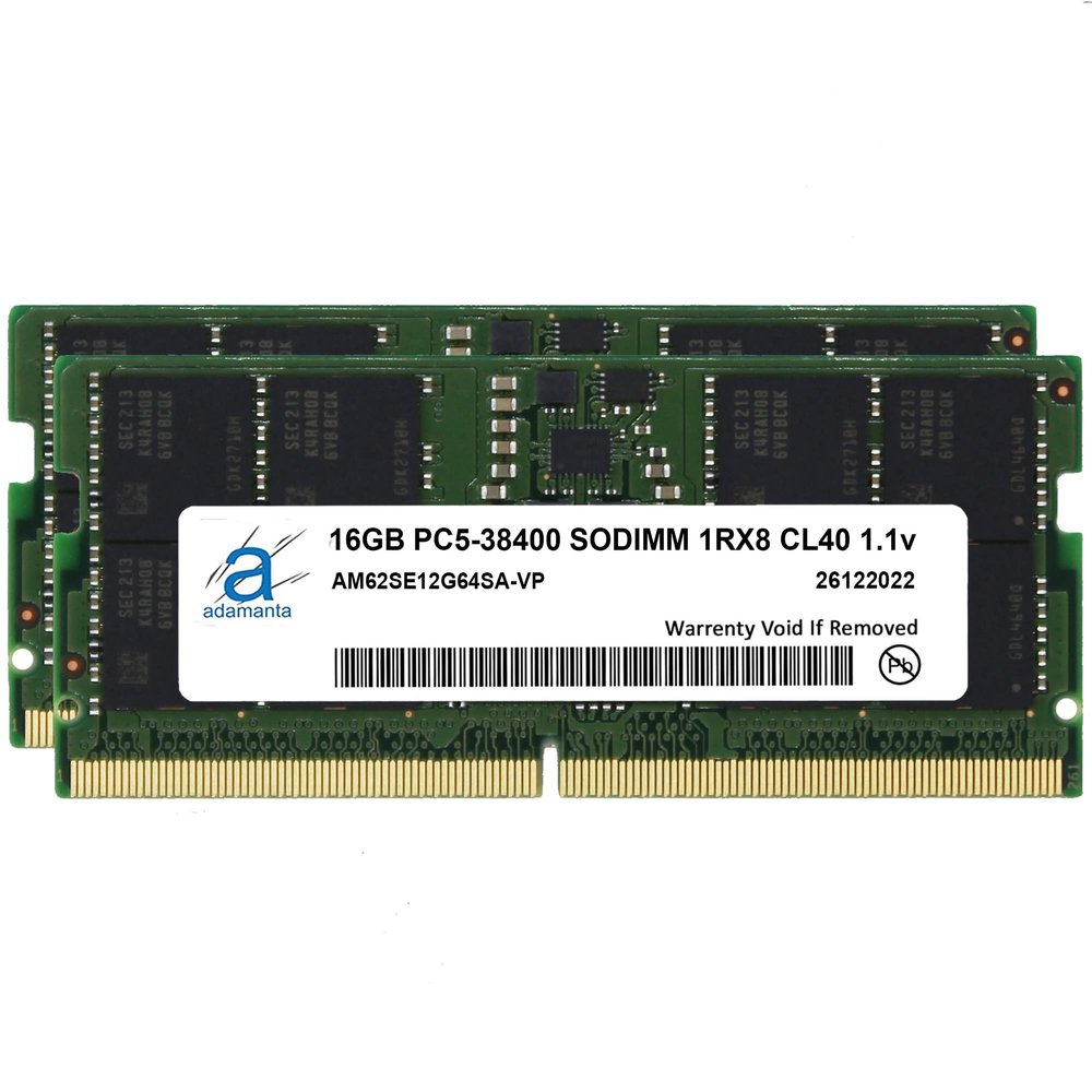 Adamanta 32GB (2x16GB) Compatible with Acer Nitro 5 AN517-42-R35M DDR5 4800MHz PC5-38400 SODIMM 1Rx8 CL40 1.1v 262 Pin Laptop Notebook Memory Module Upgrade RAM