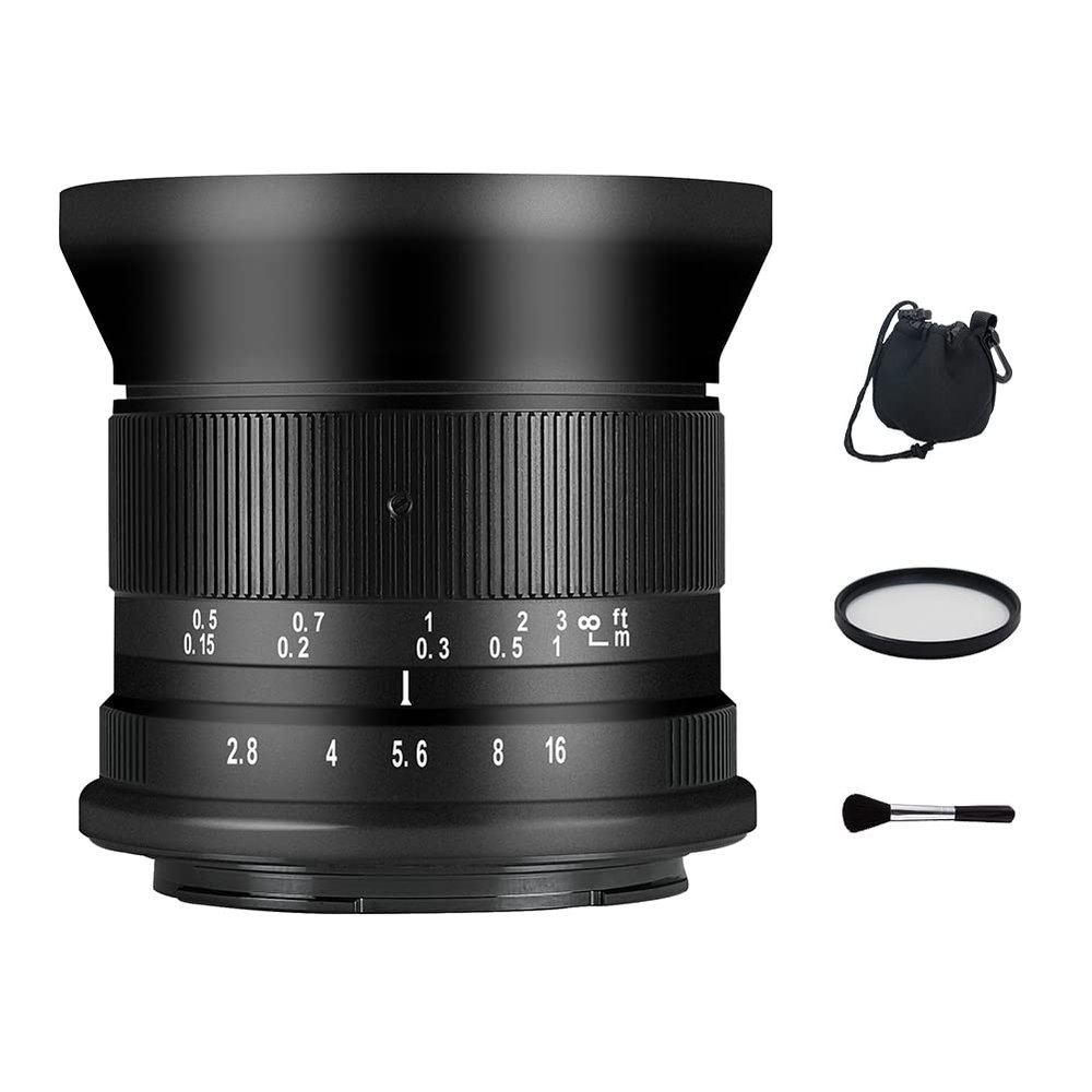 7artisans 12mm F2.8 II APS-C 100 Wide Angle Large Aperture Fixed Focus Manual Lens for Canon M EF-M EOS-M Mount Mirrorless Cameras