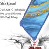 BLU View Speed 5G Case Compatible with BLU View Speed 5G B1550VL Phone Case Cover [with Tempered Glass Screen Protector][Hard PC + Soft Silicone][Ring Support] [Gold Glitter+Luminous] JSL-LDL view 2