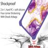 BLU View Speed 5G Case Compatible with BLU View Speed 5G B1550VL Phone Case Cover [with Tempered Glass Screen Protector][Hard PC + Soft Silicone][Ring Support] [Gold Glitter+Luminous] JSZ-ZDL view 2