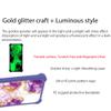 BLU View Speed 5G Case Compatible with BLU View Speed 5G B1550VL Phone Case Cover [with Tempered Glass Screen Protector][Hard PC + Soft Silicone][Ring Support] [Gold Glitter+Luminous] JSZ-ZDL view 3