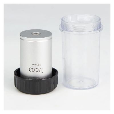 RADHAX Microscope Kit 1X 2X 195 Achromatic Low Power Objectives, Microscope Objective Lens, RMS Thread 20.2mm for Biological Microscope Microscope Lens Adapters (Color : 1pc 1X)