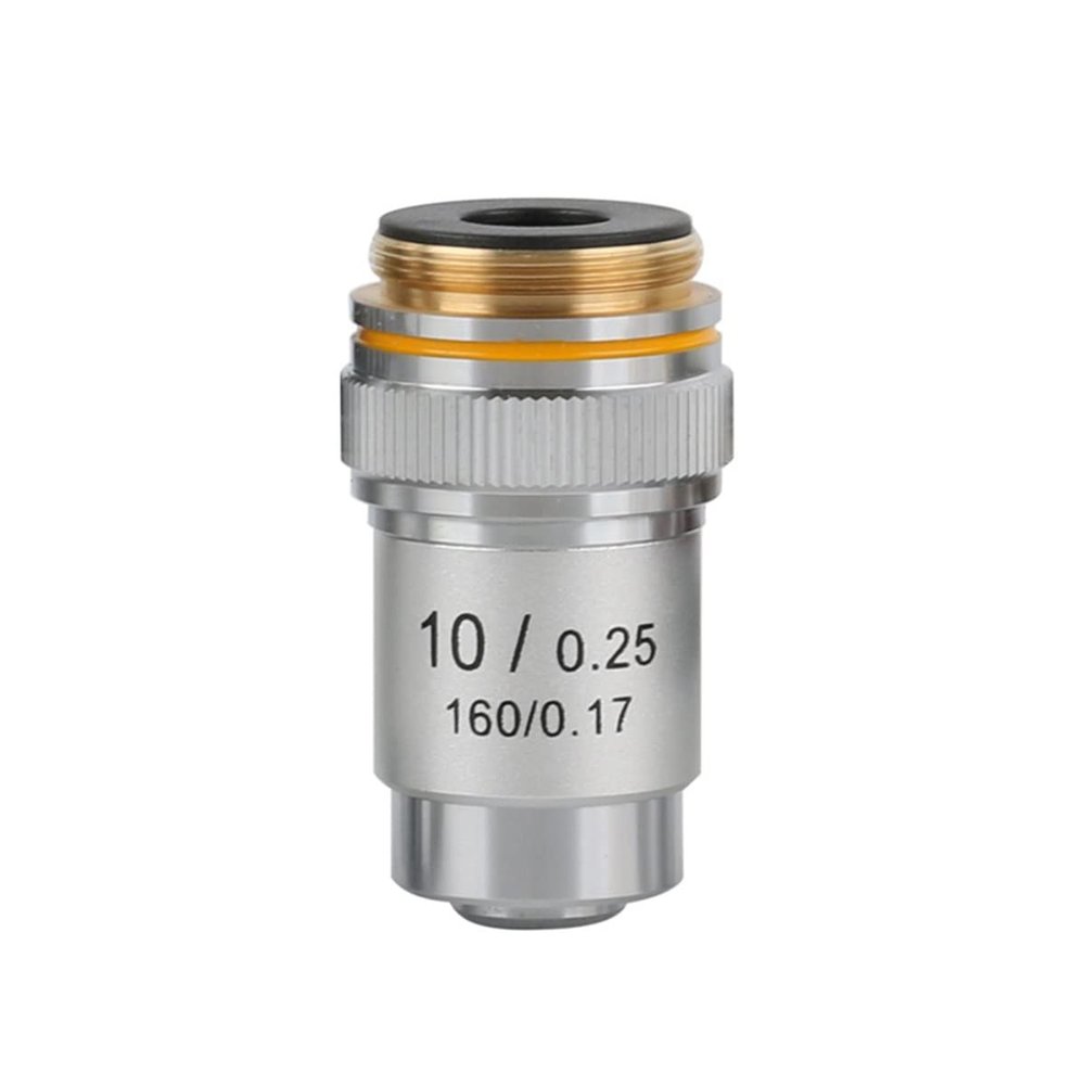 RADHAX Microscope Kit 4X 10X 20X 40X 60X 100X RMS 20.2mm Biological Microscope Objective Lens Microscope Lens Adapters (Size : 10X)