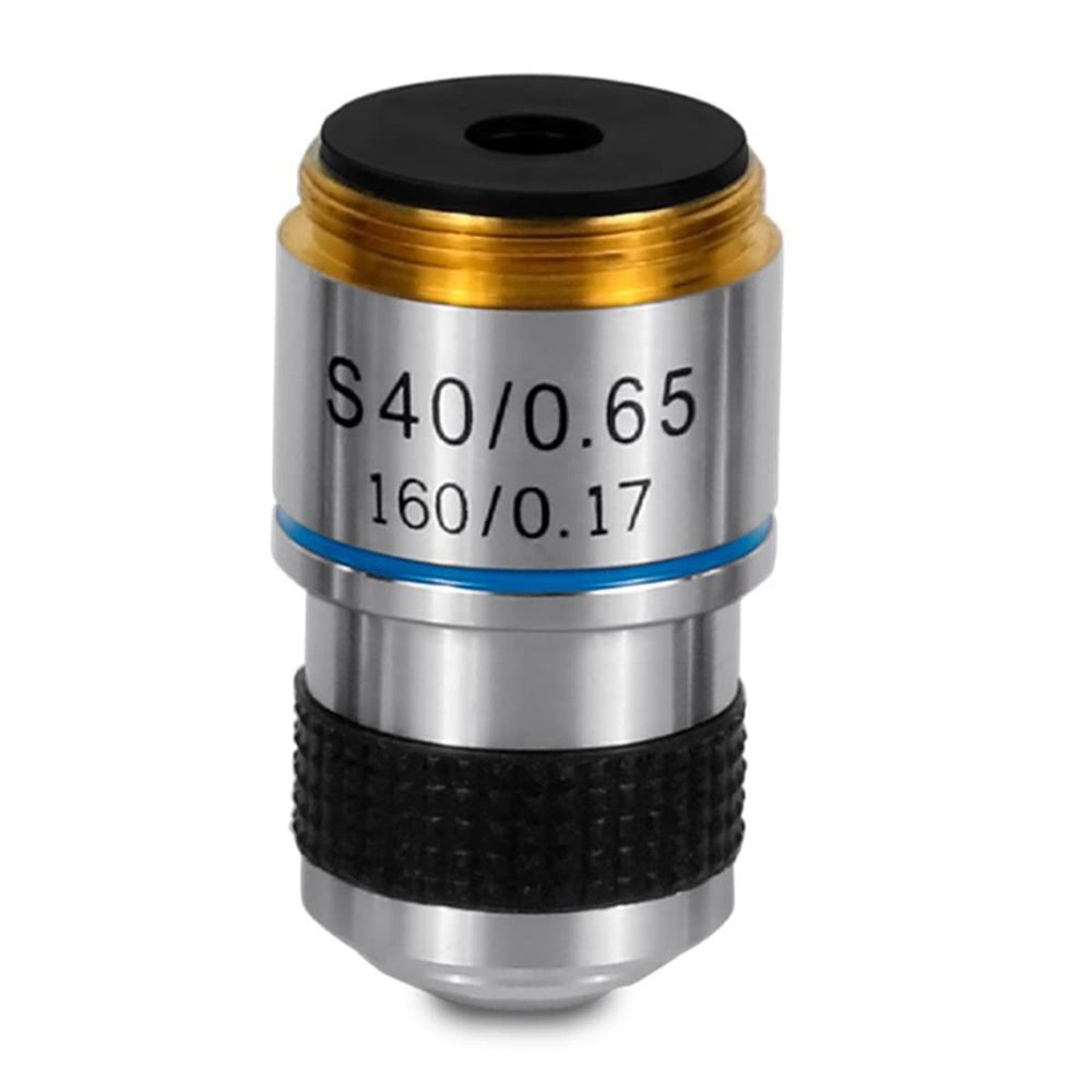 RADHAX Microscope Kit 4X 10X 20X 40X 60X 100X 1PC 185 Achromatic Biological Microscope Objective Lens Microscope Lens Adapters (Size : 40X)