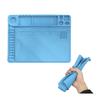 Microscope Kit 480x360mm Heat Insulation Working Mat with Ruler, Detachable Soldering Station for Motherboard Phone Computer Repairing Microscope Lens Adapters view 1
