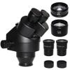 Microscope Kit Black/White Simul-Focal 7X-45X 3.5X-180X Microscope Zoom Stereo Microscopio Head for Phone Repair PCB Soldering Microscope Lens Adapters (Color : 3.5X-90X Black) view 1