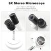RADHAX Microscope Kit 8X Stereo Binocular Microscope Lab Equipment for Industrial Inspection Soldering PCB Repair with LED Light Adjustable Microscope Lens Adapters (Color : No LED Light) view 4