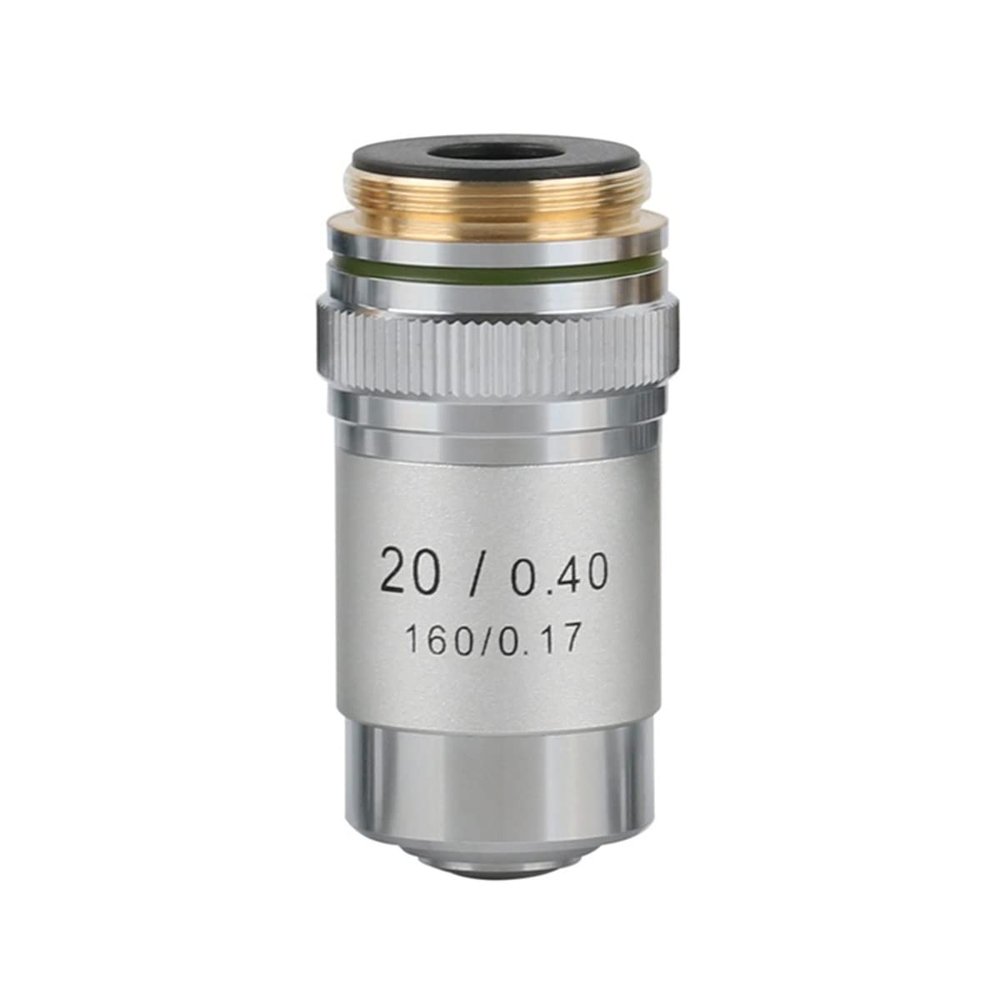 RADHAX Microscope Kit 4X 10X 20X 40X 60X 100X RMS 20.2mm Biological Microscope Objective Lens Microscope Lens Adapters (Size : 20X 40X)