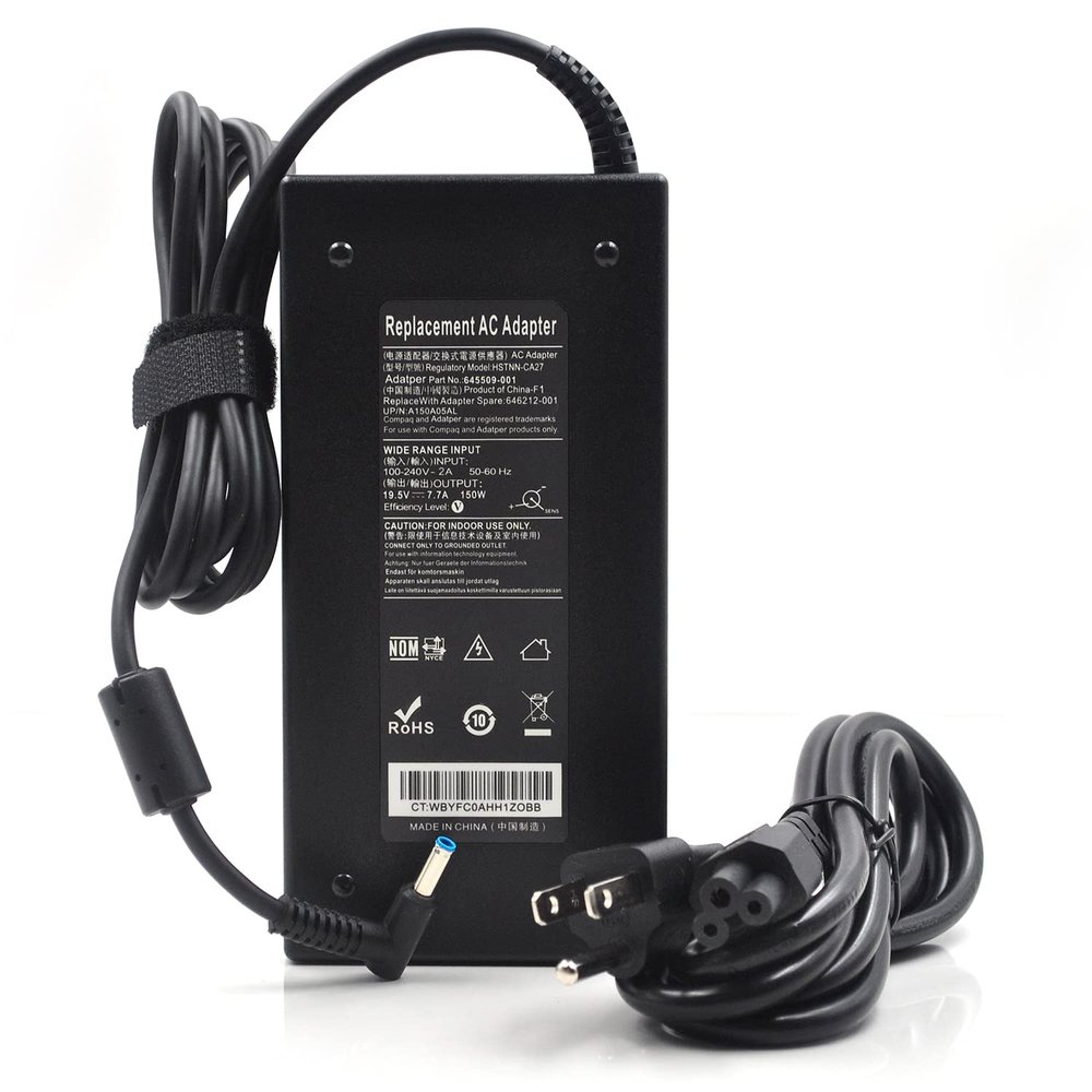150W Power Supply Charger 19.5V 7.7A AC Adapter Laptop Charger for HP ZBook Studio15 G3 G4 G5 HP ZBook G3 G4 OMEN x by 15 17 ADP-150XB B 710415-001 776620-001 75626-003 917677-003 with Power Cord