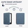 kwmobile Case Compatible with Kobo Clara 2E / Tolino Shine 4 Case - eReader Cover - Butterfly Tendril Dark Blue view 3