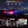 Kussla Dash Cam Front and Rear Inside, 1080P 3 Channel Dash Camera for Cars with 64GB Card, Super Night Vision Dashcam, Car Camera with Loop Recording, G-Sensor, WDR, 24H Parking Monitor view 4