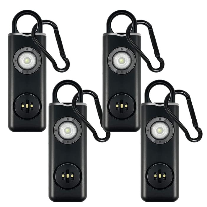 Prepared Hero Defense Alarm - 4 Pack - Personal Security Alarm That Fits in Your Pocket