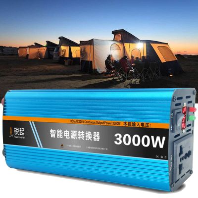 3000W Pure Sine Wave Power Inverter 12V/24V/48V/60V to 220V Car Converter Adapter with LCD Display,AC Outlets,for RV Truck Car,12vto220v