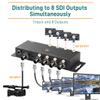 SDI Splitter 1x8 12G, Distribution Amplifier SDI, 4K60Hz Supports 12G-SDI 6G 3G HD SDI, BNC Splitter 1 in 8 Out, Signal Retiming, Equalization, TAA Compliant(MSQ-710P) view 3