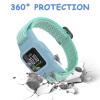 ESeekGo Elastic Bands Compatible with Garmin Vivofit Jr 3 for Kids, Colorful Nylon Stretchy Solo Loop Straps with Protective Case Adjustable Replacement Bands Accessories for Girls Boys view 4