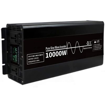 Pure Sine Wave Inverter - 10000 Watt 24V/48V DC to 220V AC Converter with AC outlets,Dual Cooling Fans,for Motorhomes,Truck,Boat,Camping,Household,Van,24Vto220V