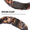 Ayeger Resin Wristband Compatible with Fitbit Versa 4 3 Bands/Fitbit Versa Sense 2 1 Bands,Women Men Lightweight Bracelet Strap with Stainless Steel Metal Buckle(Black Tortoise) view 3