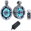 Rockville WB65KLS Bundle: Pair 6.5-in 300-Watt Peak / 150-Watt RMS Metal Marine Wakeboard LED Tower Speakers, ATV220 2-Channel UTV/ATV/RZR Bluetooth Amplifier IP65, 2-Items view 1