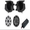Rockville Audiosavings Bundle: Pair Kicker 45KM654 6.5" 390w Marine Boat Speakers Bundle ATV220 UTV/Motorcycle Bluetooth Amplifier+RockZR v2 2014-2023 Polaris RZR 6.5" Speaker Pods (3 Items) view 1