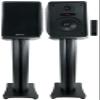 Rockville ELITE-5B Bundle: 5.25 in Powered Bookshelf Speakers with Bluetooth and Optical Input, 200-Watt RMS 800-Watt Peak, SS28B 28 in Speaker Stands Black Wood Grain, 2 Items view 1