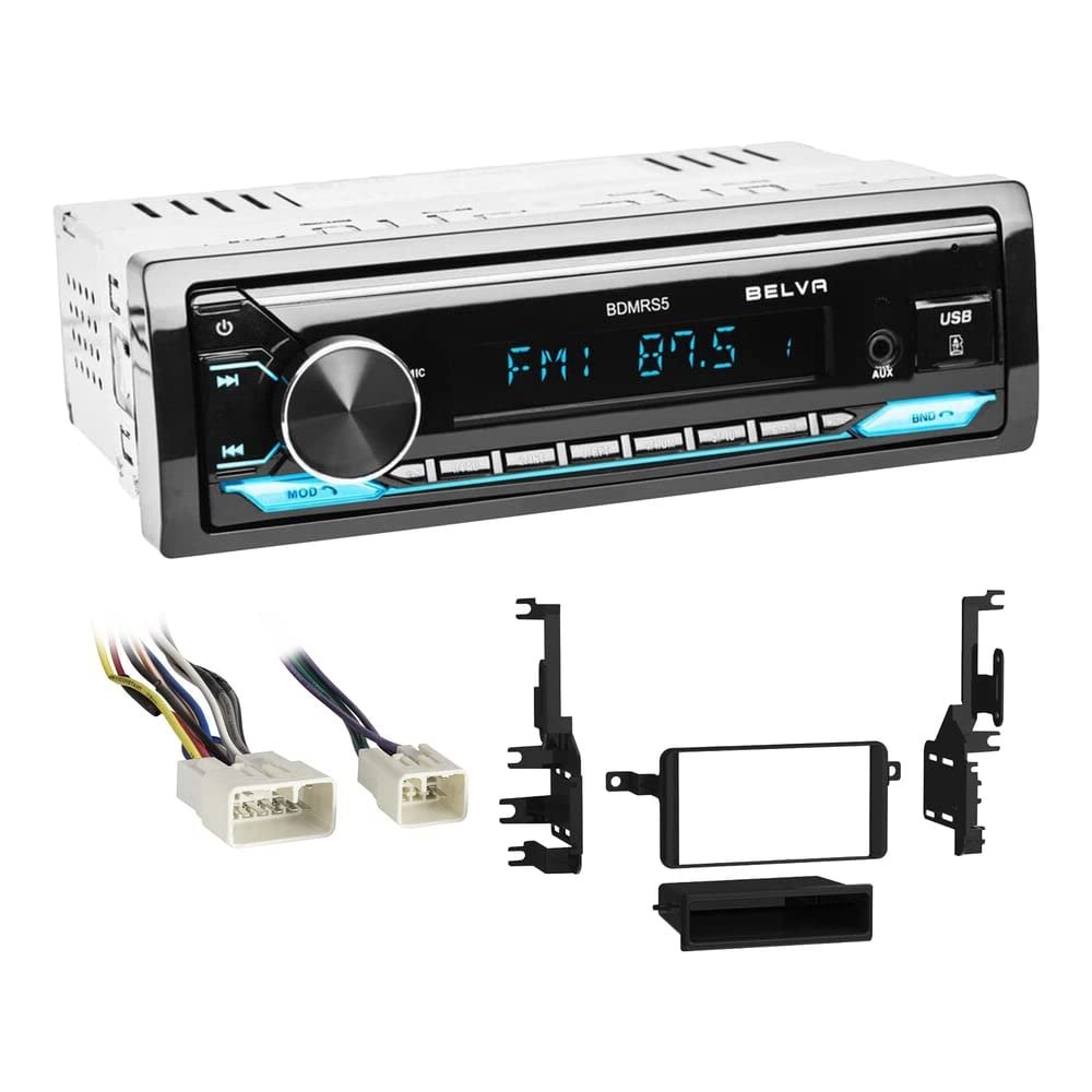 Single DIN Bluetooth Front SD/USB/AUX Car Stereo Upgrade for 2003-2004 Toyota Sequoia (Non-Amplified)