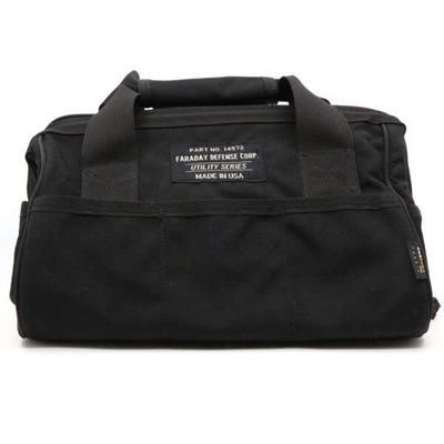 Faraday Defense- Small Wide-Mouth Deluxe Utility Bag. Faraday Bag. Anti-tracking Anti-Hacking Faraday .RF Signal Blocking Liner. Shields Delicate Electronics