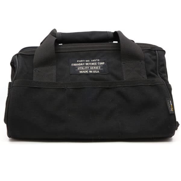 Faraday Defense- Small Wide-Mouth Deluxe Utility Bag. Faraday Bag. Anti-tracking Anti-Hacking Faraday .RF Signal Blocking Liner. Shields Delicate Electronics