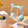 KERHAND Bluetooth Headphones for Kids, Cute Ear Cat Ear LED Light Up Foldable Headphones Stereo Over Ear with Microphone/TF Card Wireless Headphone for iPhone/iPad/Smartphone/Laptop/PC/TV (Green) view 2