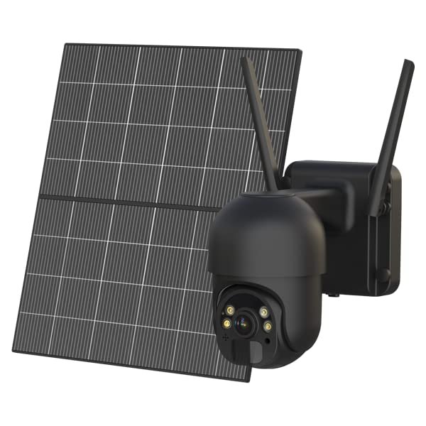 Zetronix SX20 Pro - HD 4G Cell Phone Solar Battery Powered Outdoor-Security-PTZ-IP-Camera with Motion Activated Spotlight and Color Night Vision