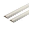PATIKIL Floor/Wall Cable Raceway Cord Cover 39" Lx1.2 Wx0.4 H Cord Hider Channel Self-Adhesive Light Grey for TV Wire Management 2pcs view 1