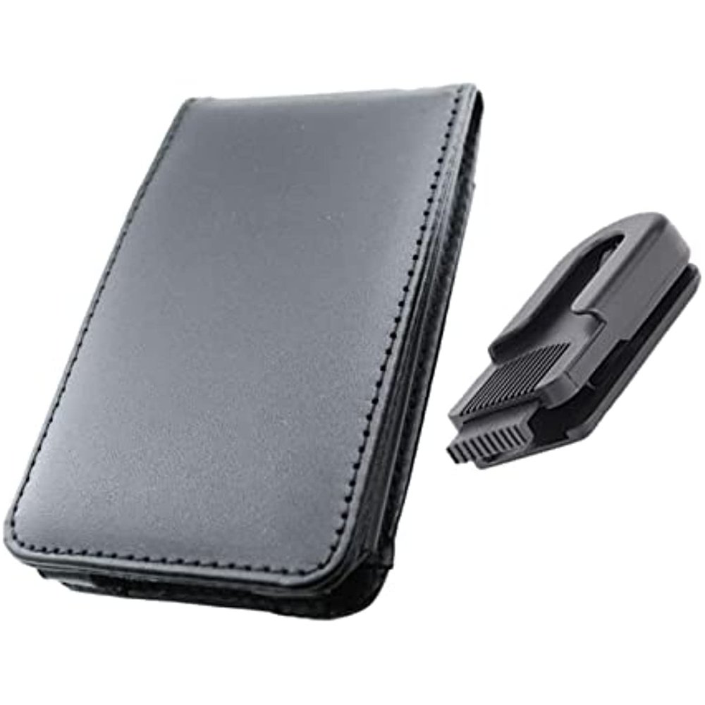 Jojomis Leather Case Wallet Protective Shell Full Body Cover with Movable Belt Clip Black Shockproof for iPod Classic 30gb, 60gb, 80gb, 120gb 6th