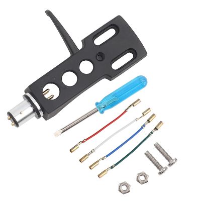 DAUERHAFT Universal Replacement for LP Turntables - Phono Headshell Mount with Wires - Compatible with Most Vinyl Record Players and Stereo Systems