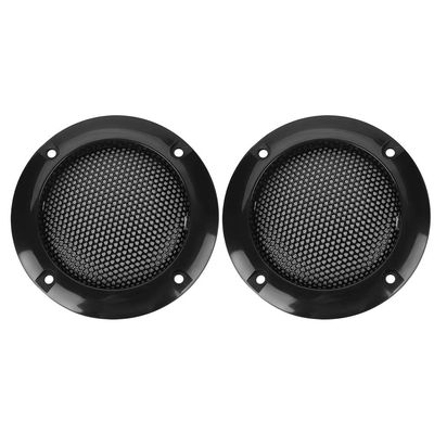 2 Inch Steel Mesh Circle Car Speaker Protective Cover - Decorative Mesh Cover for Vehicle Audio Systems, Black