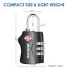 2 Pack TSA Approved Travel Luggage Locks, Combination Lock Keyless, 3-Digit Padlocks, Travel Sentry Accepted Compatible Padlock for Gym Locker, Golf Bag Case, Backpack, Black-by GIVERARE view 2