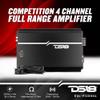 DS18 EXL-P1200X4 Korean 4-Channel Full Range Car Audio Amplifier Competition Grade Class AB MOSFET Amp 1200 Watts Rms - Remote BASS Knob Included (Renewed) view 2