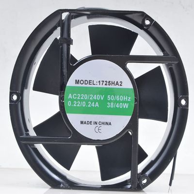 1725HA2 220/240V 0.22/0.24A 38/40W 2600/3000RPM 172X150X51MM 2-Wire Cooling Fan