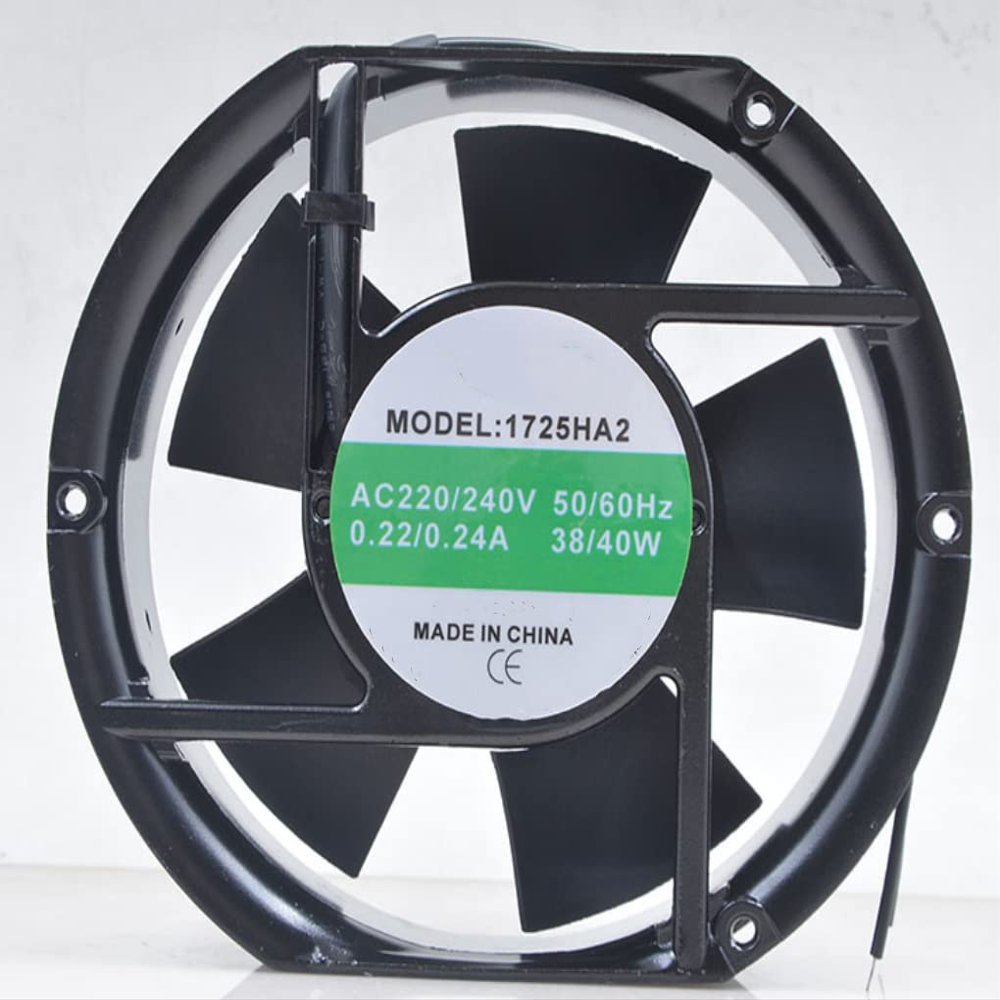 1725HA2 220/240V 0.22/0.24A 38/40W 2600/3000RPM 172X150X51MM 2-Wire Cooling Fan