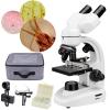 6000X/10000X/15000X Binocular Compound Microscope, with 3D Mechanical Stage + Phone Holder, 360Rotating Lens Barrel/Adjustable Interpupillary Distance, for Adults and Children,15000X view 1