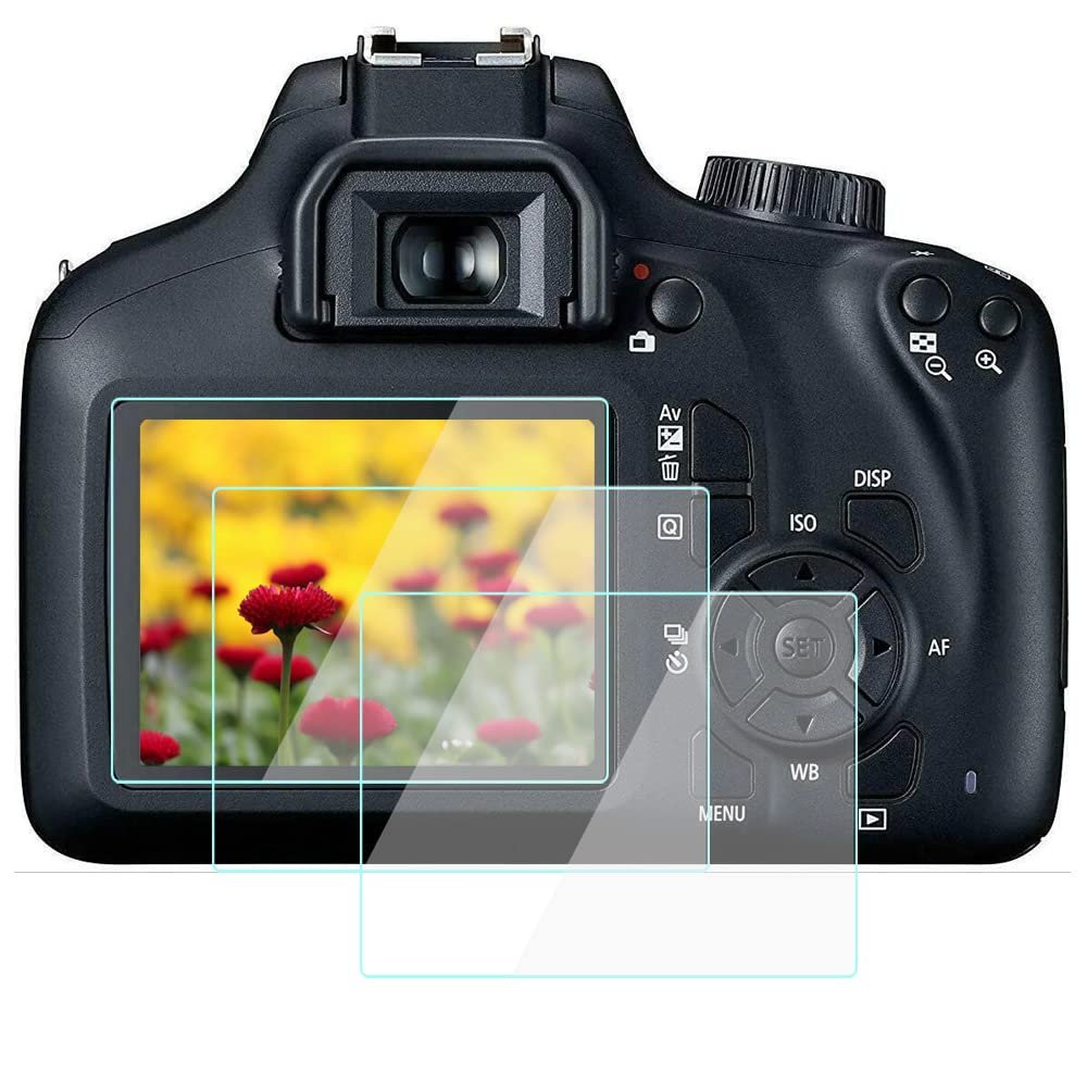 WH1916 4000D Screen Protector Compatible for Canon EOS 4000D 3000D Rebel T100, 9H Tempered Glass Anti-Scrach Anti-Bubble Anti-Dust (3 Pack)