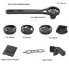 Bike Computer Mount,Out Front Cycling Bike Mount for Integrated Bicycle Handlebar,Compatible for Road Bikes,for Wahoo,for Bryton,for Cateye,for GoPro Full Range & Flashlight D view 3