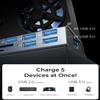 LISEN 10-IN-1 Docking Station for Steam Deck OLED&ROG Ally X&Legion Go, Dual Cooling Fan 5 USB Ports and 4K@60Hz, 100W Charging Port Support ROG Ally 30W Mode, Gigabit Ethernet Fit for Steam Deck OLED view 4
