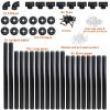 HITOMEN Industrial Iron Pipe Shelves, 2 Set 5-Tier 70.5" Tall 12" Depth, DIY Open Bookshelf Bookcase, Wall Mounted Vintage Retro Shelving, Rustic Farmhouse Pantry Kitchen Storage, Black Shelf Brackets view 4