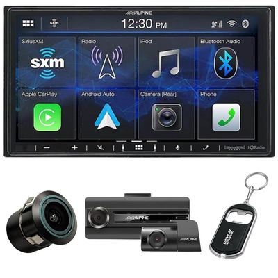 Alpine ILX-407 7" Digital Multimedia Receiver (Does Not Play Discs) with Bullet Camera and DVR-C310R Dash Camera