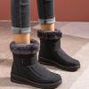 ZBYY Snow Boots for Women,Winter Fur Lined Warm Ankle Boots Slip On Waterproof Outdoor Booties Comfortable Shoes for Women view 3