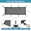 Under Desk Cable Management Net, 36PCS Under Table Cord Management Mesh Organizer Flexible Wire Hiders, Extra Large Capacity Wire Management Kit Under Desk, Fits Most Tables view 2