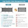 Under Desk Cable Management Net, 36PCS Under Table Cord Management Mesh Organizer Flexible Wire Hiders, Extra Large Capacity Wire Management Kit Under Desk, Fits Most Tables view 4