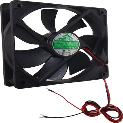 5 Volts DC 120mm x 25mm BRUSHLESS Dual Ball Bearing Cooling Fan with 27" Wire Lead, Open Fork connectors
