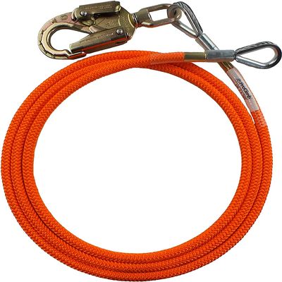 Steel Core Flip Line for Tree Climbing, 5/8 in x 10 ft - USA Made, Steel Swivel, Arborist Equipment for Climbing with Spikes & Gaffs
