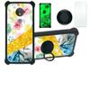 Case for Moto G7 Optimo Case Compatible with Motorola Moto G7 Optimo Phone Case Cover [with Tempered Glass Screen Protector][Hard PC + Soft Silicone][Ring Support] [Gold Glitter+Luminous] JSH-SHS view 1