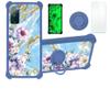 Galaxy S20 Fe 5g Case Compatible with Samsung Galaxy S20 Fe 5g G781u1 Phone Case Cover [with Tempered Glass Screen Protector][Hard PC + Soft Silicone][Ring Support] [Gold Glitter+Luminous] JSL-SZH view 1